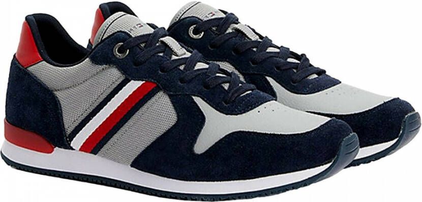 Tommy Hilfiger Sportieve Polyester Sneakers met Iconisch Logo Blue Heren