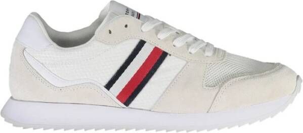 Tommy Hilfiger Sportieve witte sneakers met logodetail