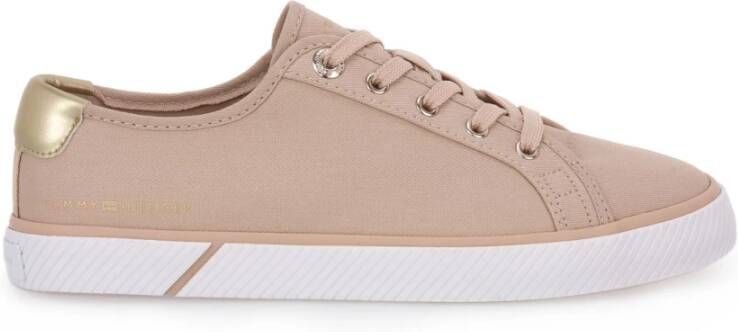 Tommy Hilfiger Roze Katoenen Sneakers voor Vrouwen Pink Dames