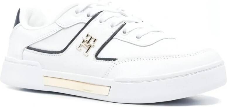 TOMMY HILFIGER Lage Sneakers Dames Th Prep Court Maat: 36 Materiaal: Leer Kleur: Wit - Foto 6