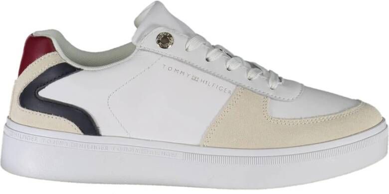 Tommy Hilfiger Witte Sneakers met Contrasterende Details Wit Dames