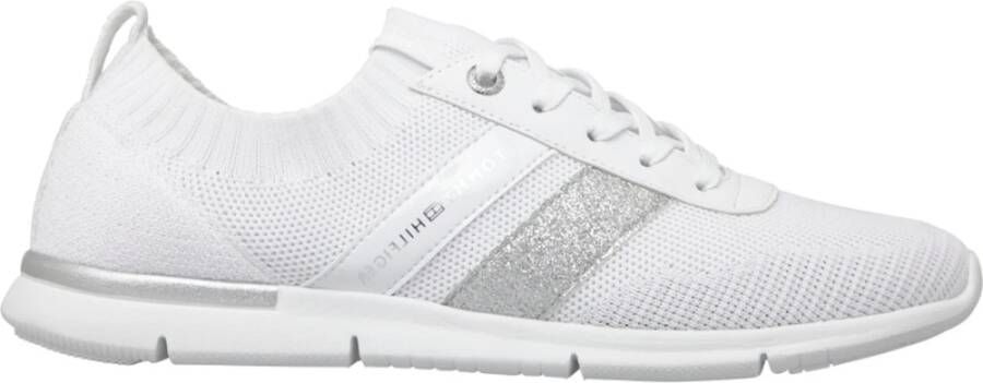 Tommy Hilfiger Sneaker Wit Dames Signature Sneaker Tommy Hilfiger