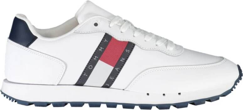 TOMMY JEANS Tommy Hilfiger Leather Runner TJM Essentials Heren Sneakers Wit - Foto 4