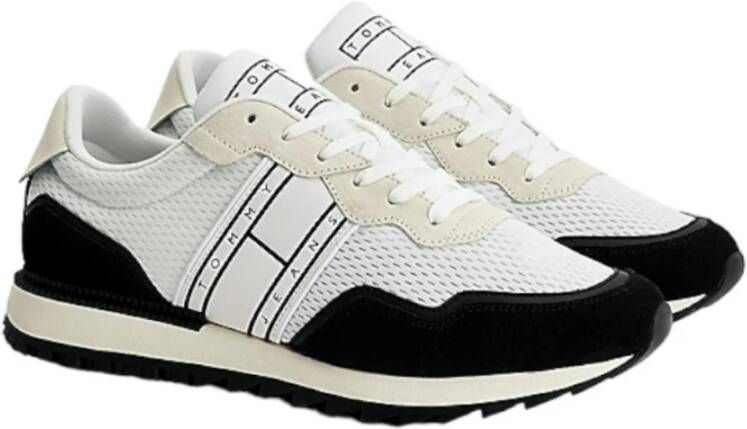 Tommy Hilfiger Runner Mix Schoen White Heren - Foto 2