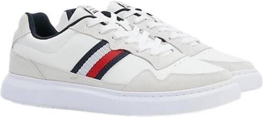 Tommy Hilfiger Sneakers TH CUPSET RWB LTH met zijstrepen vrijetijdsschoen lage schoen veterschoen - Foto 8