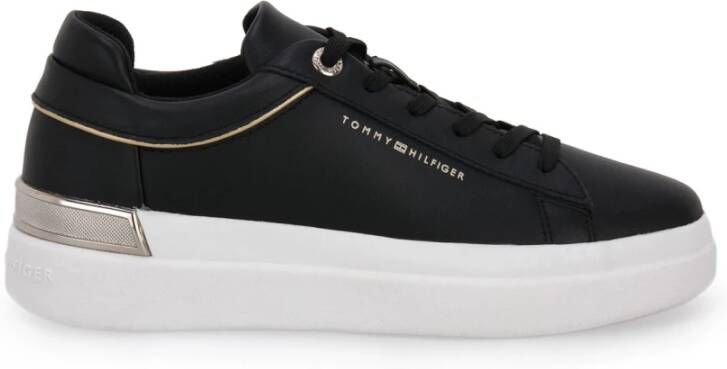 Tommy Hilfiger Plateausneakers van leer met labeldetails model 'LUX METALLIC'