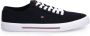 Tommy Jeans Blauwe Canvas Sneakers Core Corporate Black Dames - Thumbnail 13