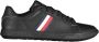 Tommy Hilfiger Corporate Leather Cup Stripes Heren Sneakers Schoenen Zwart FM0FM04732BDS - Thumbnail 1