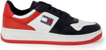 Tommy Hilfiger Witte Leren Sneaker met Platte Zool Multicolor Heren - Foto 4