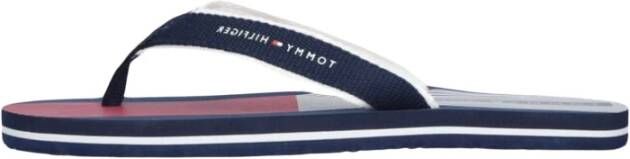 Tommy Hilfiger Sportieve Blauw Rood Teenslippers Multicolor Heren