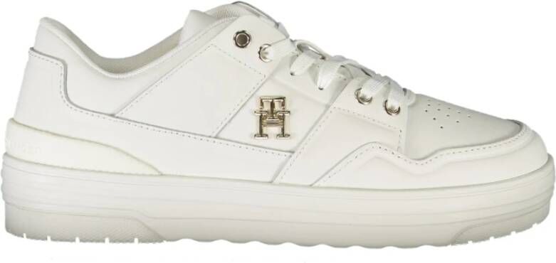 TOMMY HILFIGER Lage Sneakers Dames Basket Sneaker Low Maat: 36 Materiaal: Leatherlook Kleur: Wit - Foto 6