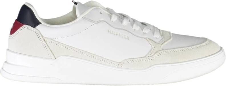 Tommy Hilfiger Sportieve Vetersneakers Wit Polyester White Heren