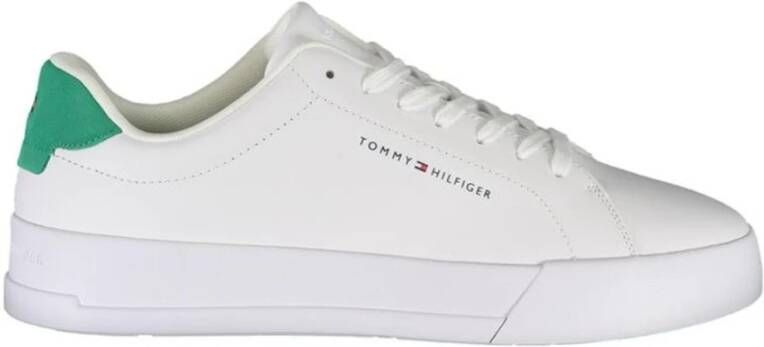 Tommy Hilfiger Sportieve Witte Sneaker met Logo Details White Heren