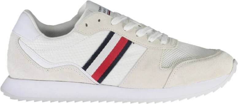 Tommy Hilfiger Sportieve witte sneakers met logodetail White Heren