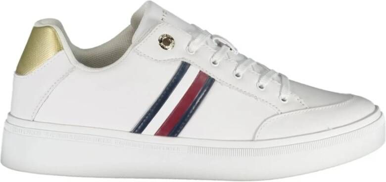Tommy Hilfiger Sportieve witte vetersneakers met contrastdetails - Foto 3