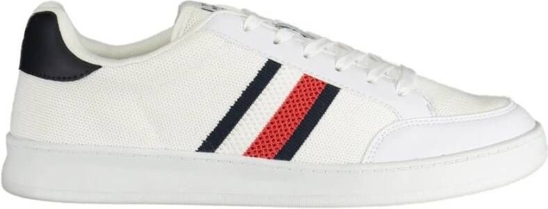 Tommy Hilfiger Sneakers met sleehak LIGHT CUPSOLE LTH MIX STRIPES vrijetijdsschoen lage schoen veterschoen met zijstrepen