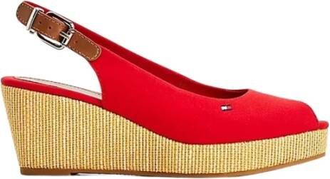 Tommy Hilfiger Sandaaltjes ICONIC ELBA SLING BACK WEDGE zomerschoen sandaal keilhak met jute bekleding - Foto 8