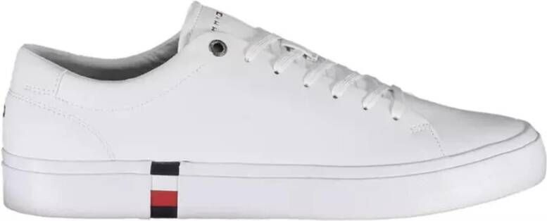 Tommy Hilfiger Stijlvolle Witte Polyester Sneaker Wit Heren