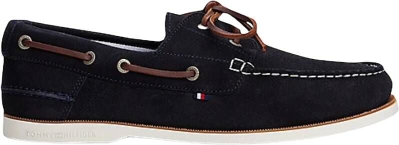 Tommy Hilfiger Bootschoenen TH BOAT SHOE CORE SUEDE casual schoen vrijetijdsschoen veterschoen met banddoorvoeren