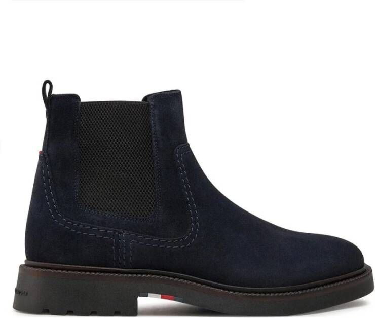Tommy Hilfiger Suède Chelsea Boots Lichtgewicht Klassieke Stijl