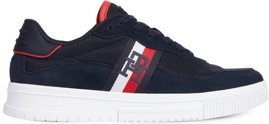 Tommy Hilfiger Lightweight Corporate Heren Sneakers Sport Casual Schoenen Navy Blauw FM0FM02661-DW5 - Foto 3