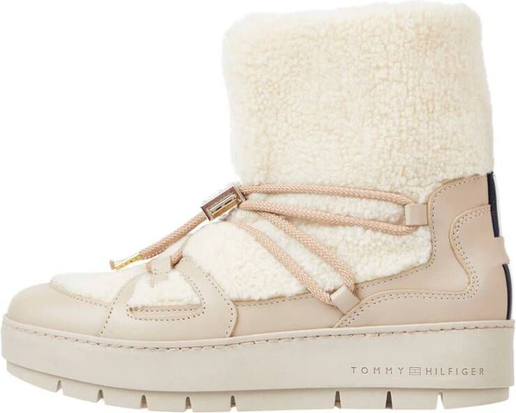 Tommy Hilfiger Teddy Snowboot Stijlvolle Laarzen Beige Dames