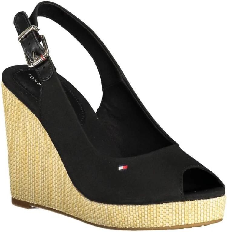 Tommy Hilfiger Sleehaksandaaltjes ICONIC ELENA SLING BACK WEDGE zomerschoen sandaal keilhak met verstelbare gesp - Foto 6