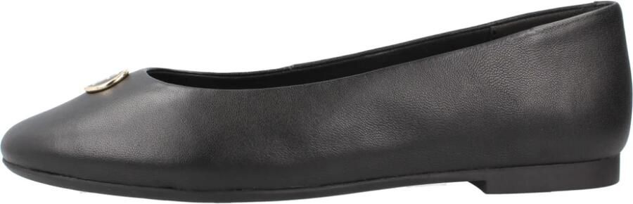 TOMMY HILFIGER Ballerina 'TH Monogram Plaque' zwart