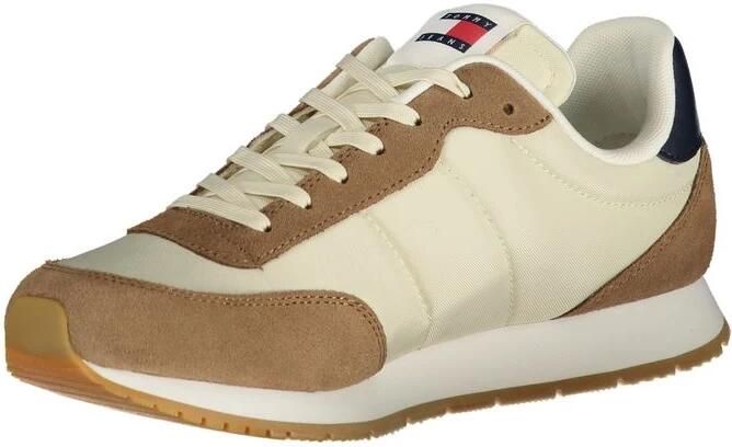 Tommy Hilfiger Sportieve Beige Veterschoenen met Bruine en Blauwe Details Beige Heren - Foto 3