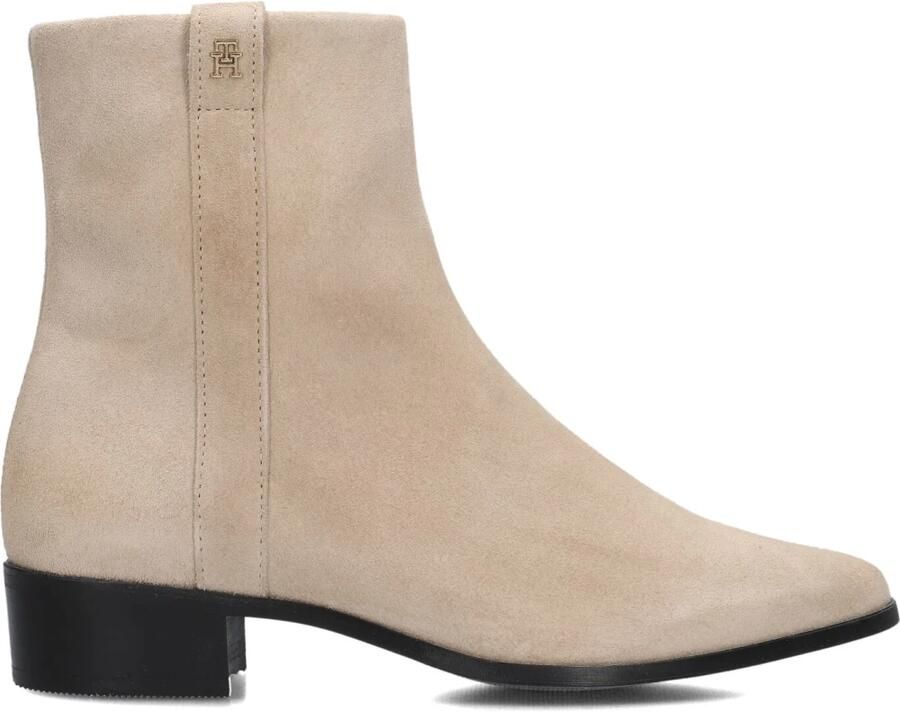 TOMMY HILFIGER Beige Enkellaarsjes Th Suede Pointy Zip Bootie - Foto 2