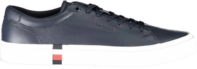 Tommy Hilfiger Blauwe Sportieve Vetersneakers met Logo Blue Heren