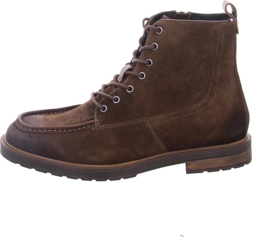 Tommy Hilfiger Veterschoenen CLEATED HILFIGER W SDE MOC BOOT veterenkellaars met modieuze mocassinnaad