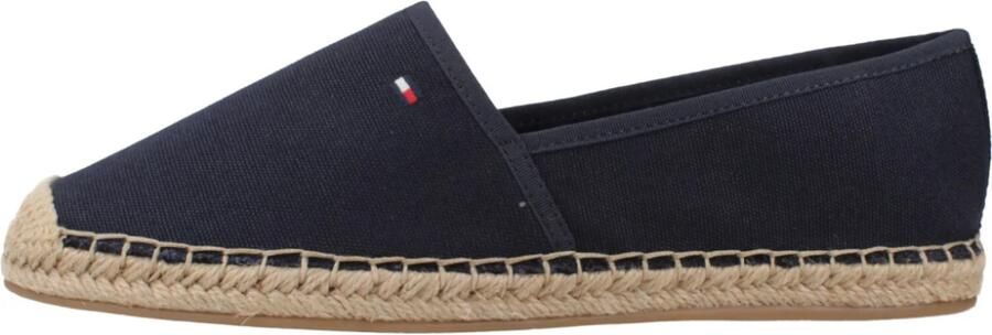 Tommy Hilfiger Espadrilles FLAG CANVAS ESPADRILLE slippers flats comfortabele schoen met bamboe bekleding en decoratieve naden
