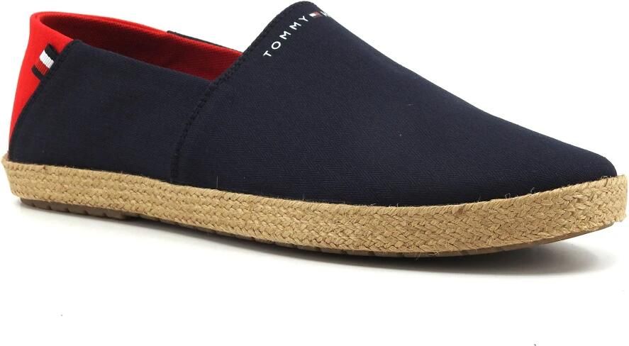 Tommy Hilfiger Espadrilles HILFIGER ESPADRILLE CORE TEXTILE Slipper loafer zomerschoen vrijetijdsschoen met jute bekleding