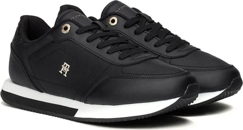 Tommy Hilfiger Plateausneakers ELEVATED ESSENT RUNNER MONOGRAM vrijetijdsschoen lage schoen veterschoen met th-monogram