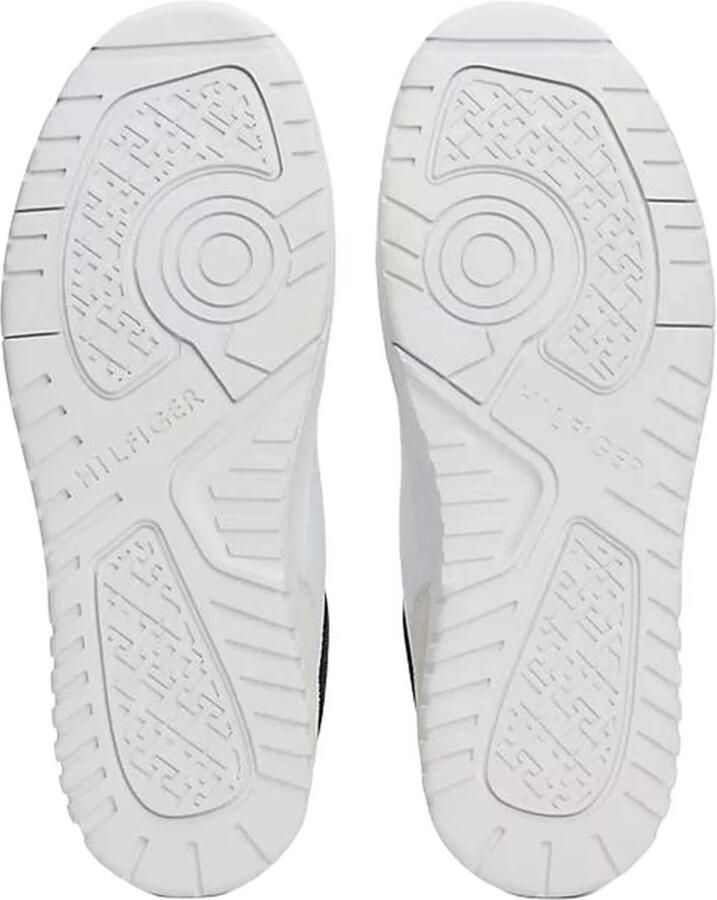 Tommy Hilfiger Sneakers TH BASKET CORE LTH MIX ESS met contrastafwerkingen vrijetijdsschoen lage schoen veterschoen - Foto 2