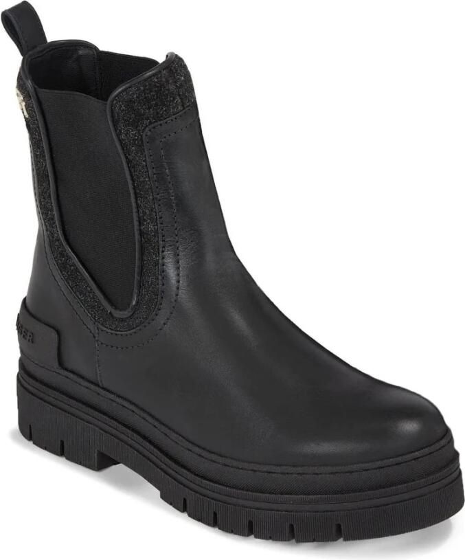 Tommy Hilfiger Boots zonder sluiting FEMININE SEASONAL UTILITY BOOT met brede stretchinzet bij de schacht
