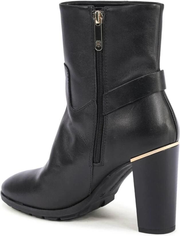Tommy Hilfiger Zwarte Enkellaarsjes Belt High Heel Boot - Foto 4