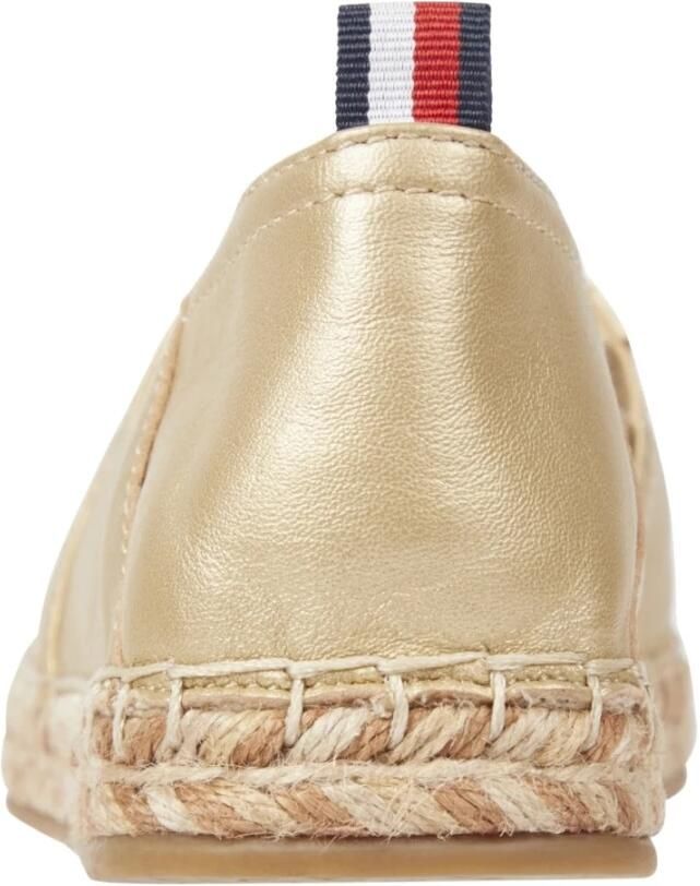 TOMMY HILFIGER Espadrilles Dames Th Flat Maat: 39 Materiaal: Leer Kleur: Goud - Foto 3