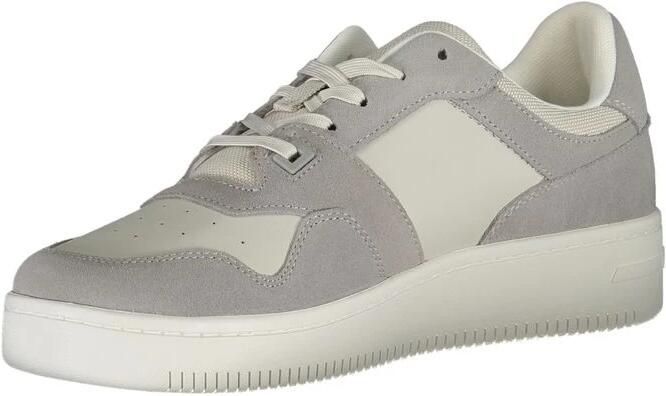 Tommy Hilfiger Sportieve Grijze Vetersneakers met Contrastdetails en Logoprint Gray Heren - Foto 2