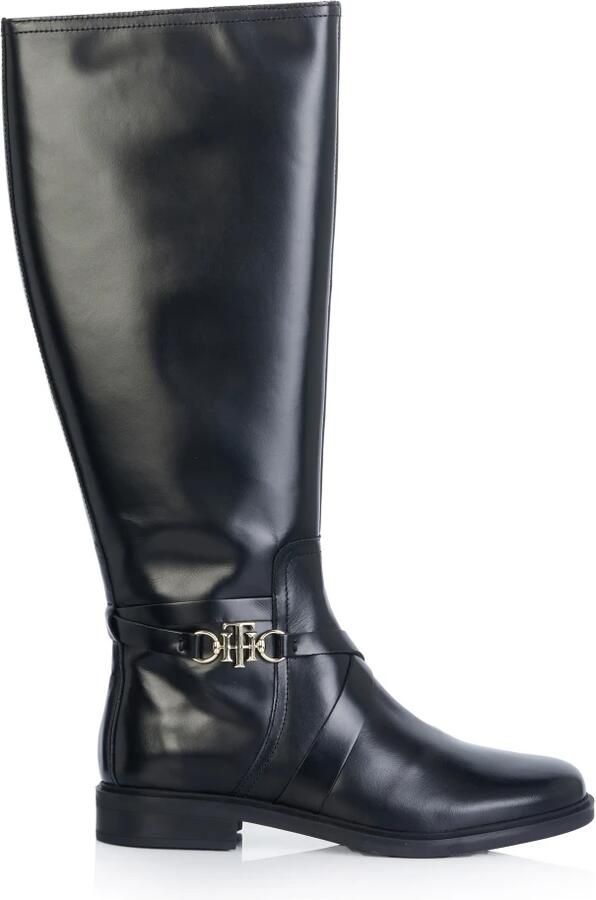 Tommy Hilfiger Zwarte dameslaarzen weerbestendig en stijlvol