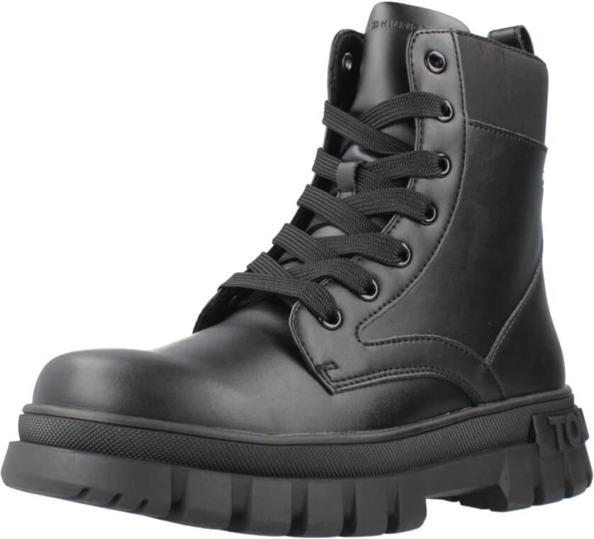 Tommy Hilfiger chunky veterboots zwart - Foto 2