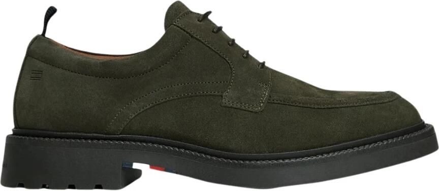 Tommy Hilfiger Veterschoenen van echt leer met reliëflogo