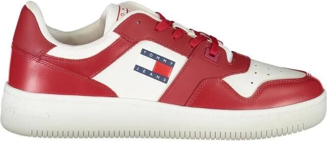 Tommy Hilfiger Rode Sportieve Veterschoenen met Contrastdetails en Logoprint Red Heren