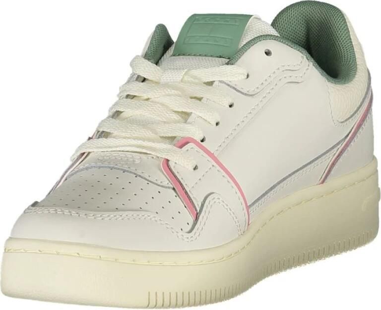 TOMMY JEANS Plateausneakers TJW RETRO BASKET SNEAKER vrijetijdsschoen halfhoge schoen veterschoen met geprint logo vlag