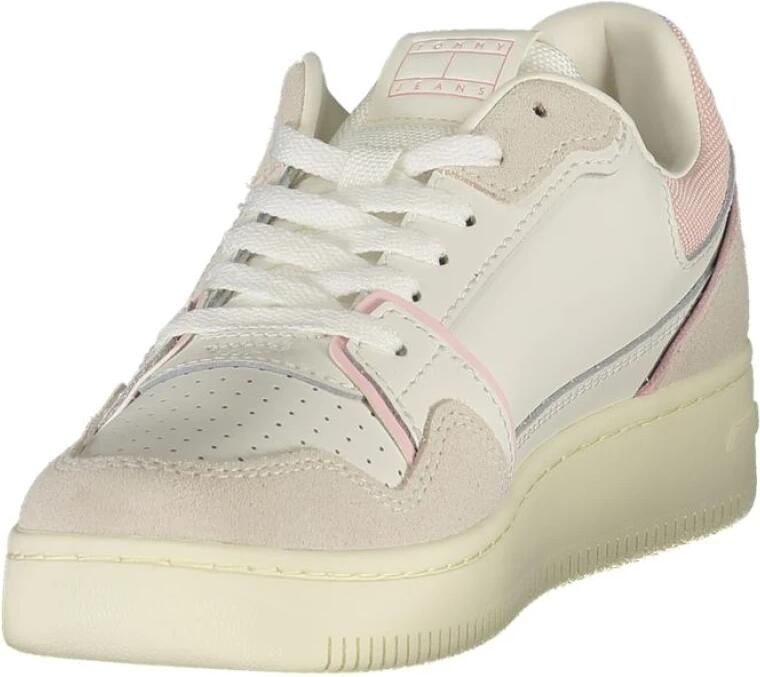 TOMMY JEANS Sneakers met sleehak TJW RETRO BASKET SNEAKER veterschoen halfhoge schoen vrijetijdsschoen met zijdelingse logovlag