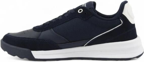 Tommy Hilfiger Blauwe Sneakers Ronde Neus Platte Hak