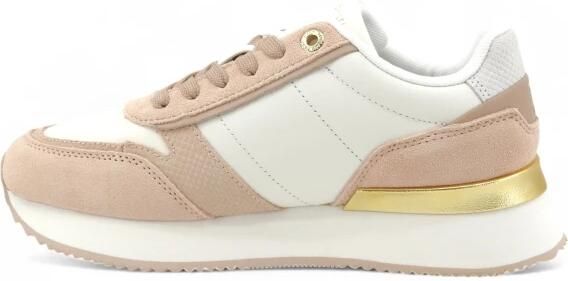 Tommy Hilfiger Leren Metallic Sneakers met Structuurpanelen