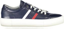 Tommy Hilfiger Sneakers CORPORATE TOMMY CUPSOLE met zijstrepen vrijetijdsschoen halfhoge schoen veterschoen