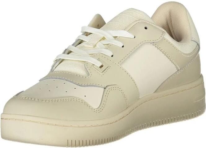 Tommy Jeans TJM Retro Basketess leren sneakers ecru - Foto 3